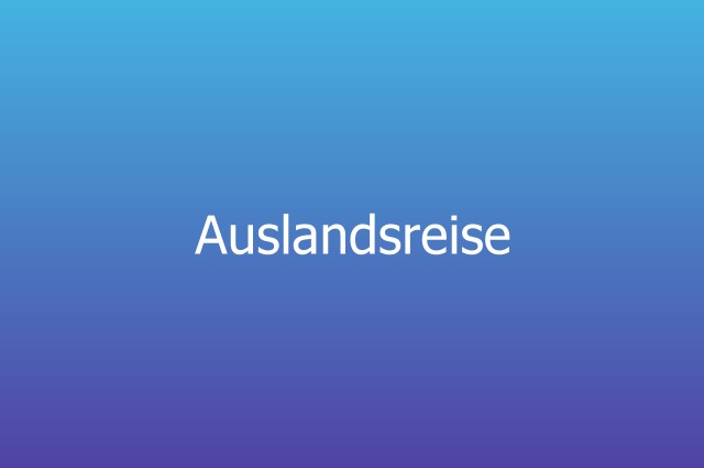 auslandsreise